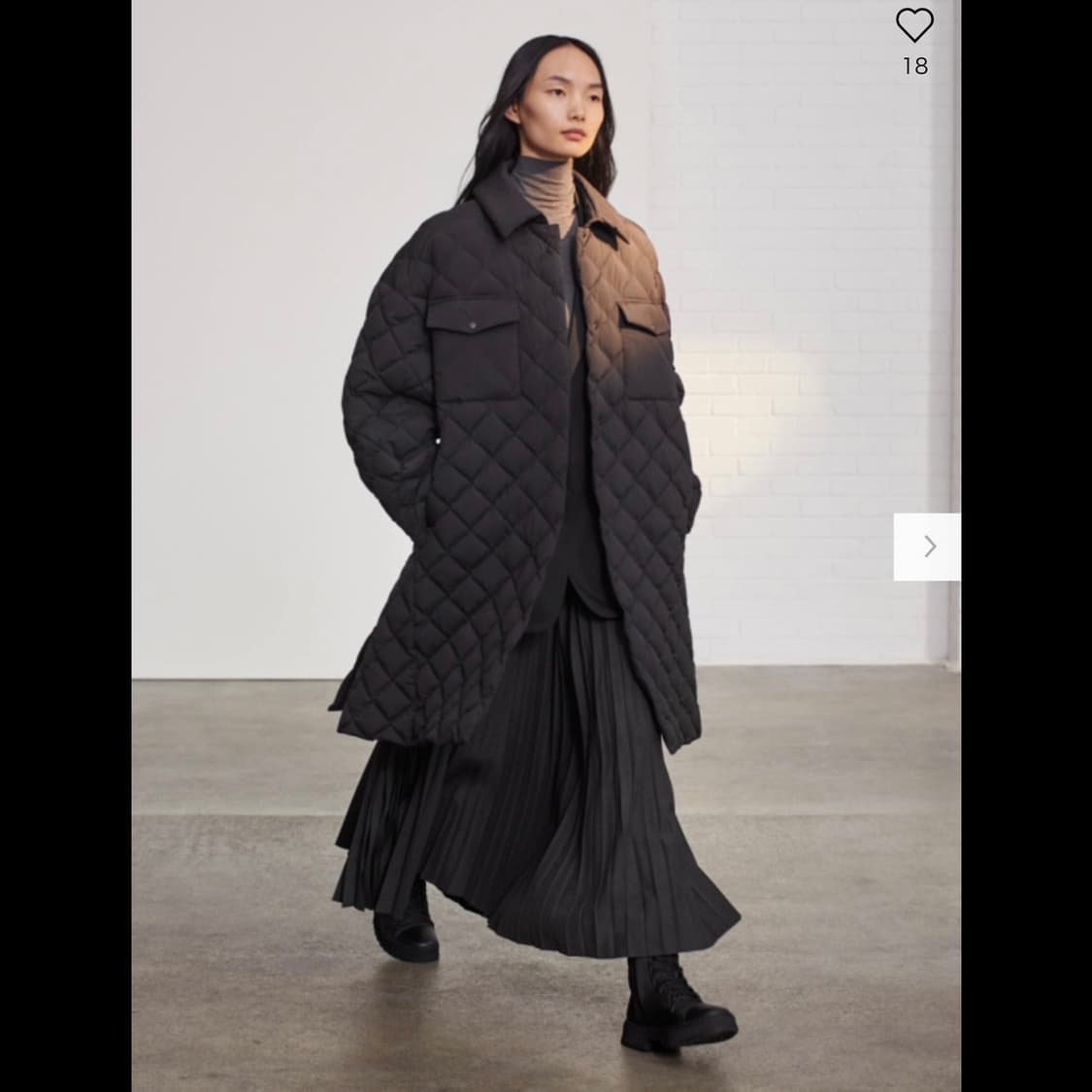 유니클로 & 클레어 콜라보레이션 퀼팅 오버사이즈 코트 (새상품) 상품이미지8