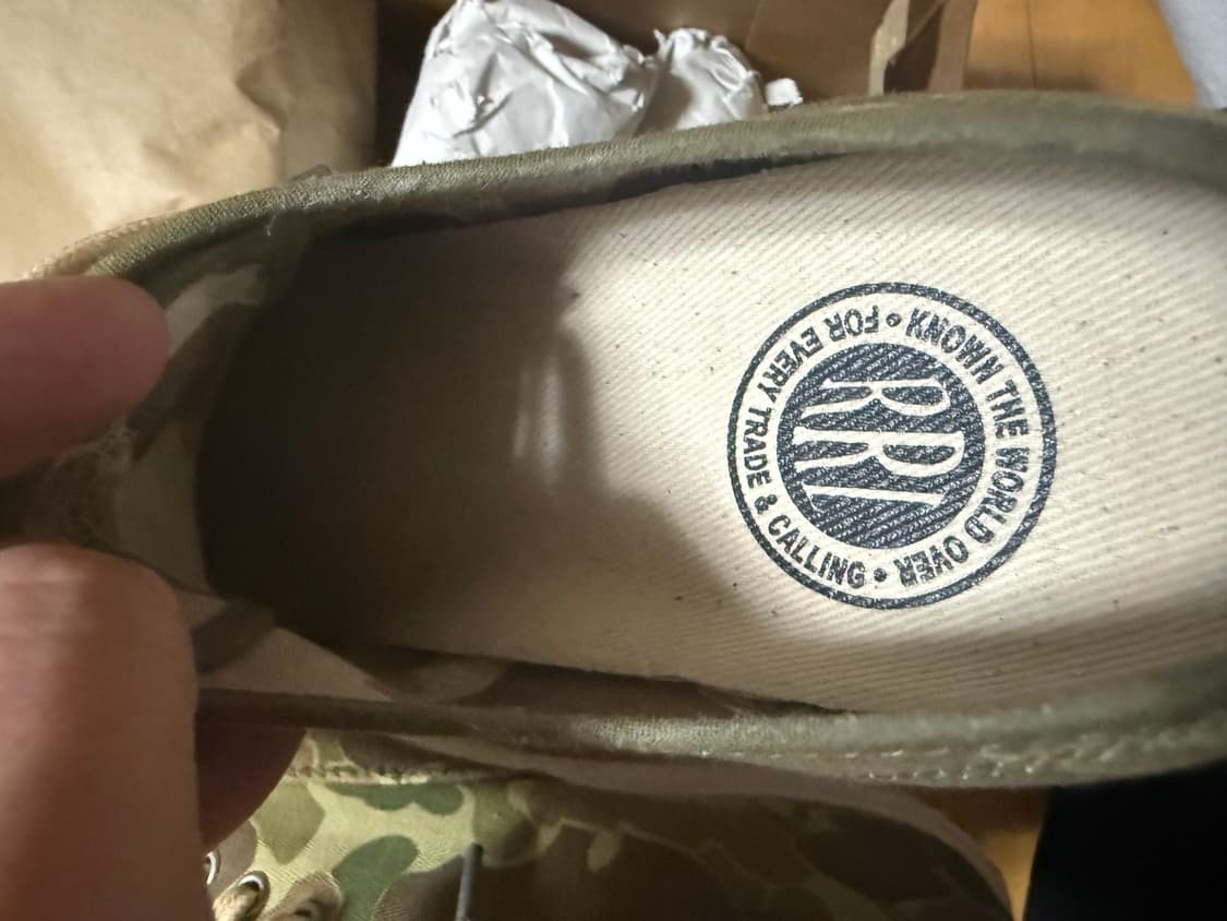 RRL New Norfolk 카모 코튼 헤링본 트윌 벌커나이즈드 스니커즈 상품이미지10