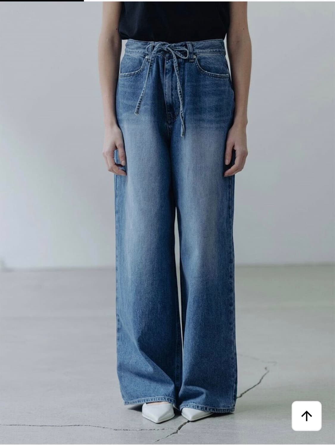 새)블루브릭 String wide denim (middle blue) 상품이미지1