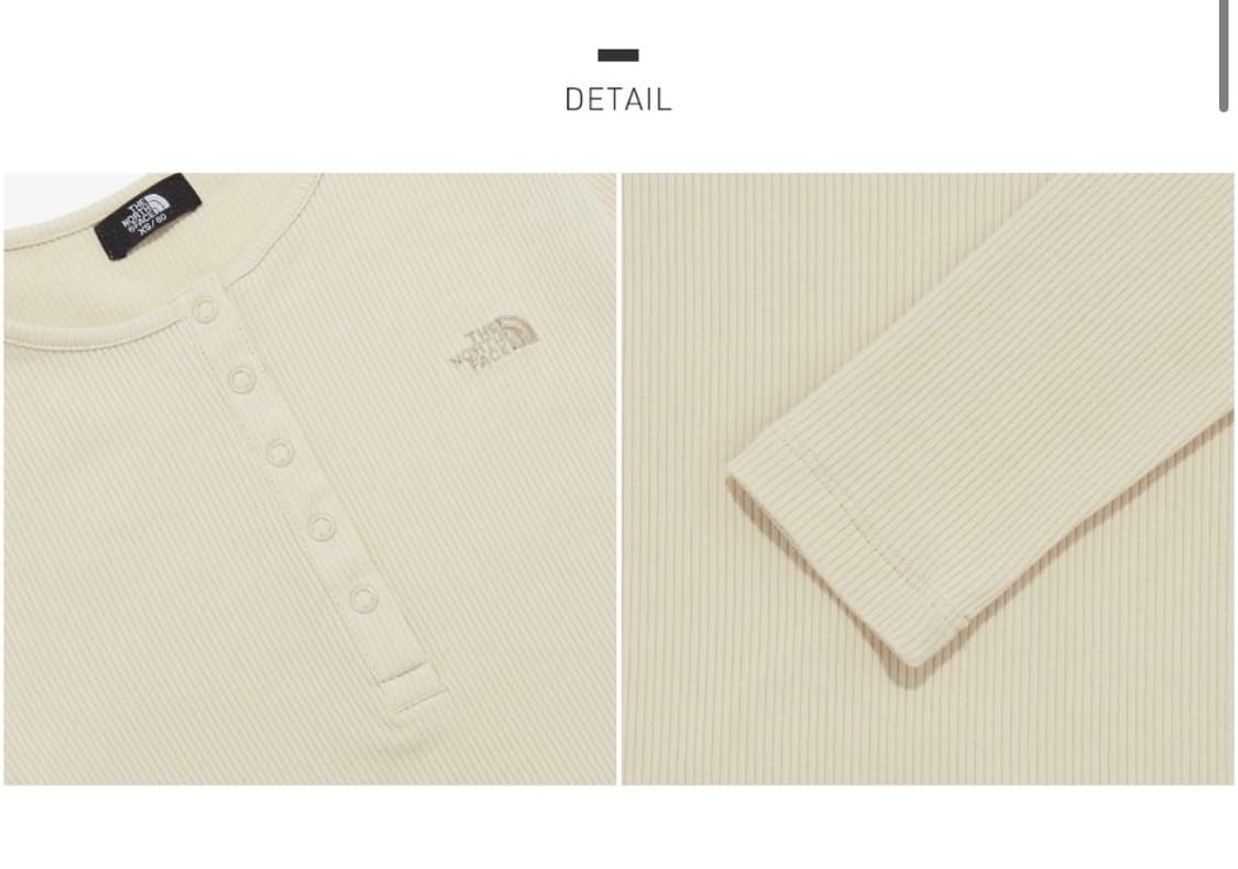 노스페이스 베르디 긴팔 티셔츠 베이지 90 상품이미지3