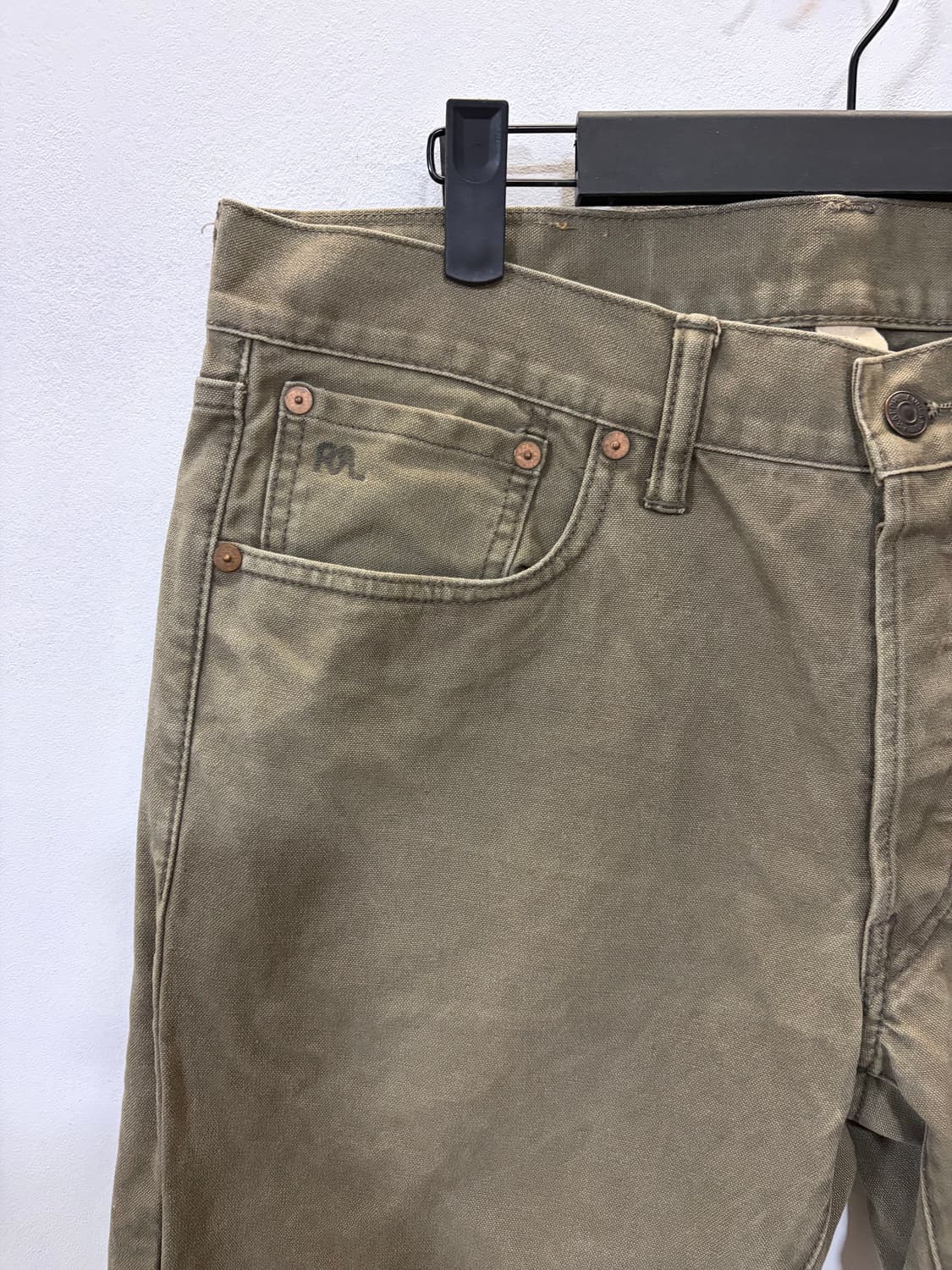 더블알엘 슬림핏 캔버스 팬츠 33*32 상품이미지2