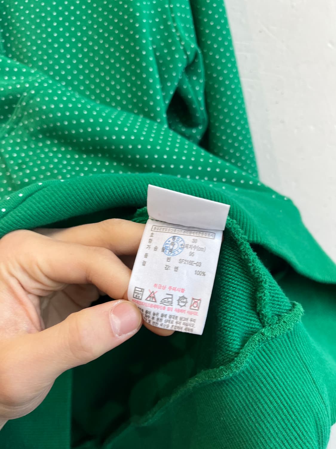 라코스테 도트 땡땡이 후드티 그린 우먼즈  상품이미지5