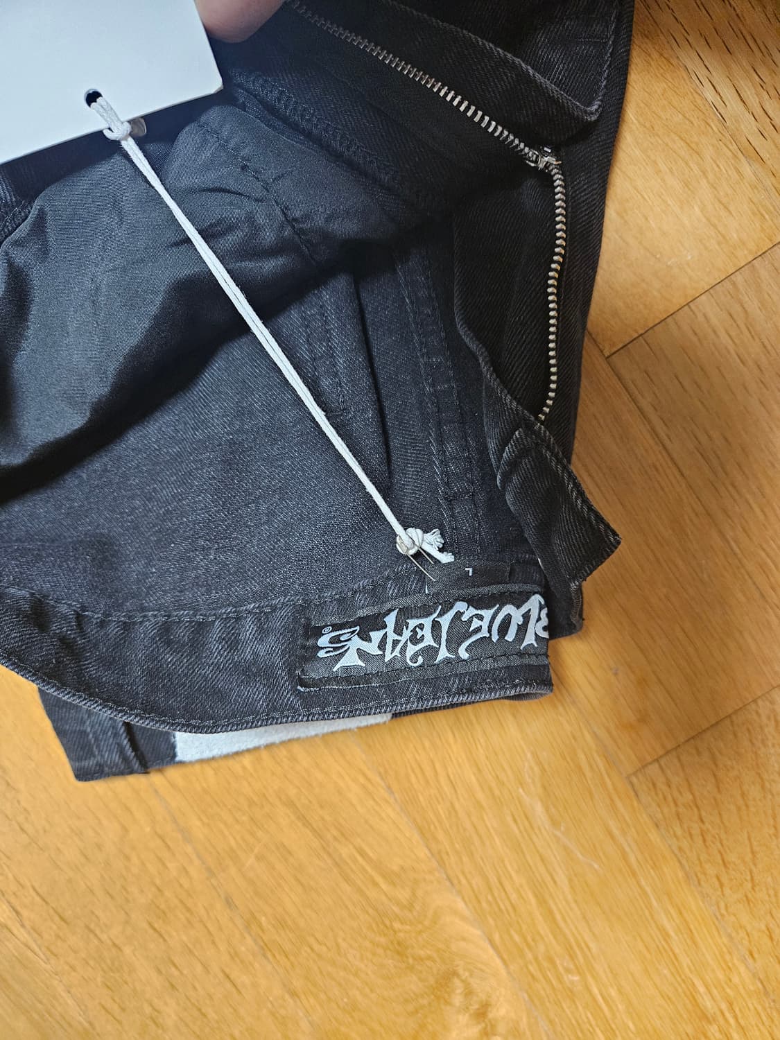 스웨이드 커브드 더블니 팬츠 블랙 L 상품이미지2