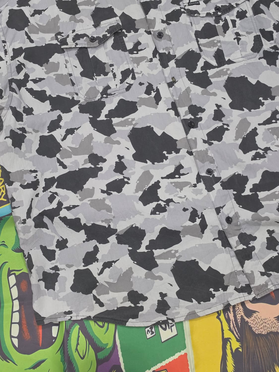 ROCAWEAR 카모패턴 반팔 셔츠 6XB 상품이미지5