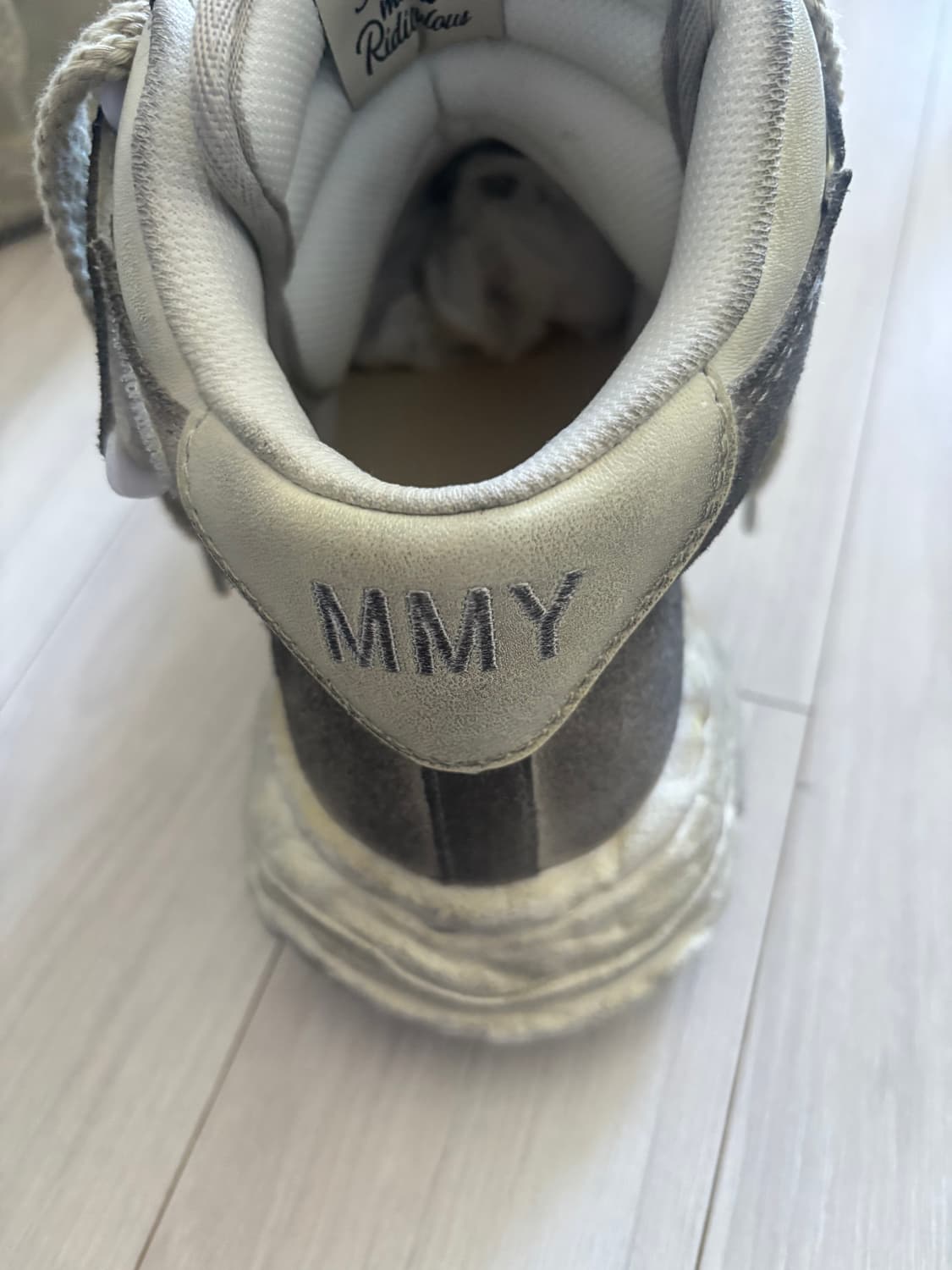 MMY 웨인 OG 솔 디스트레스 레더 하이탑 스니커즈 상품이미지5
