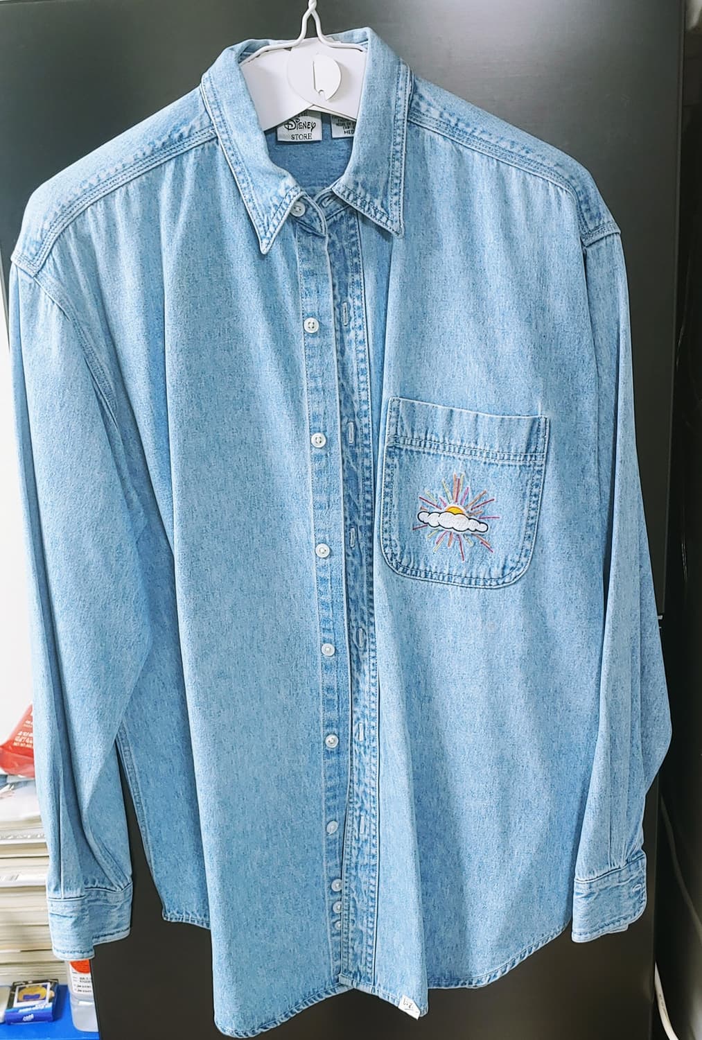 90s 루니툰 디즈니 푸우 데님 셔츠 상품이미지1