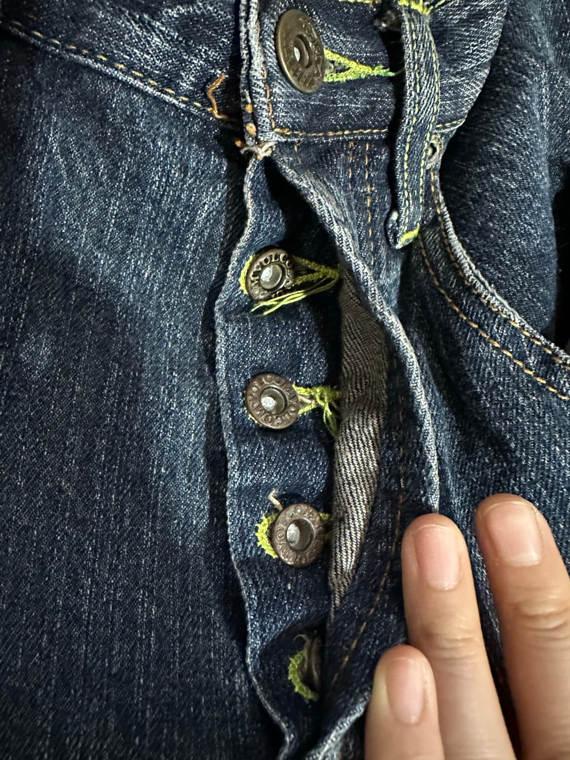 볼컴 VOLCOM Y2K 스톤로고 백스트랩 데님 팬츠 청바지32 상품이미지9