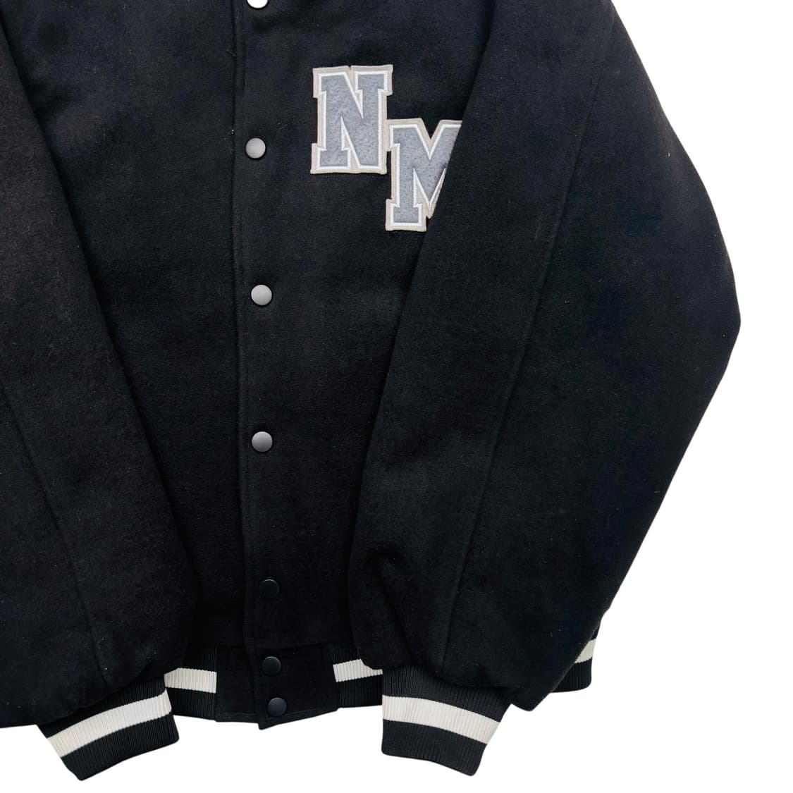 노매뉴얼 빅 로고 블랙 울 바시티 자켓 M 상품이미지6