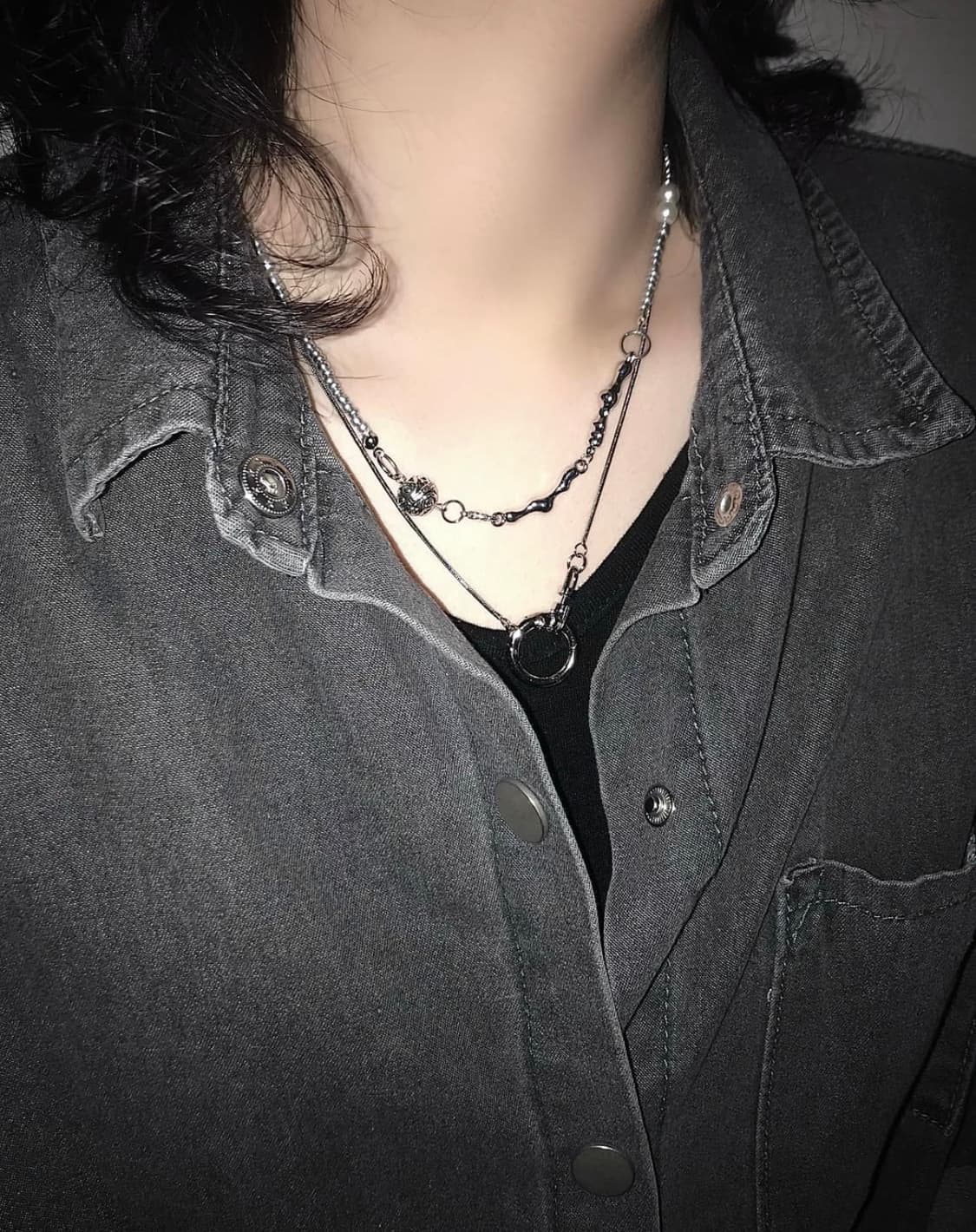 (새상품) ark104 ejector 레이어드 목걸이 상품이미지1