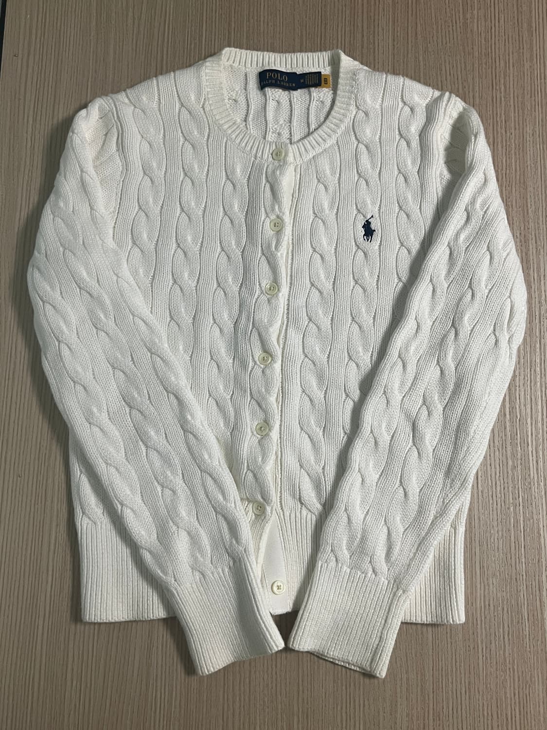 [M] 폴로 랄프로렌 케이블 니트 가디건 (화이트) 상품이미지2
