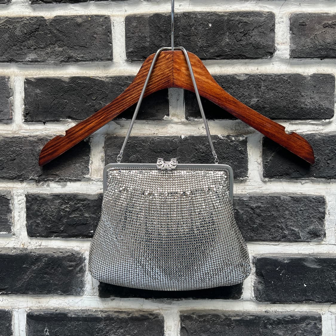 빈티지 실버 메쉬 이브닝백 상품이미지1