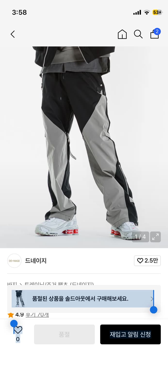 드네이지 카고 바지 팝니다 상품이미지1