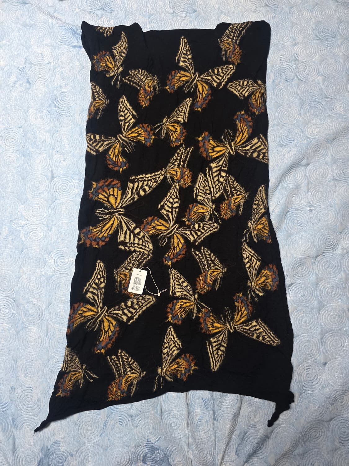 캐피탈 풀 렝스 울 버터플라이 머플러 블랙 상품이미지1