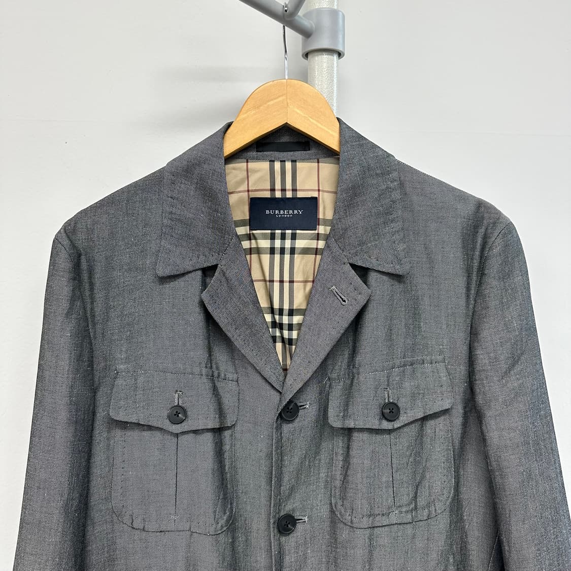 버버리 실크 린넨 자켓 상품이미지3
