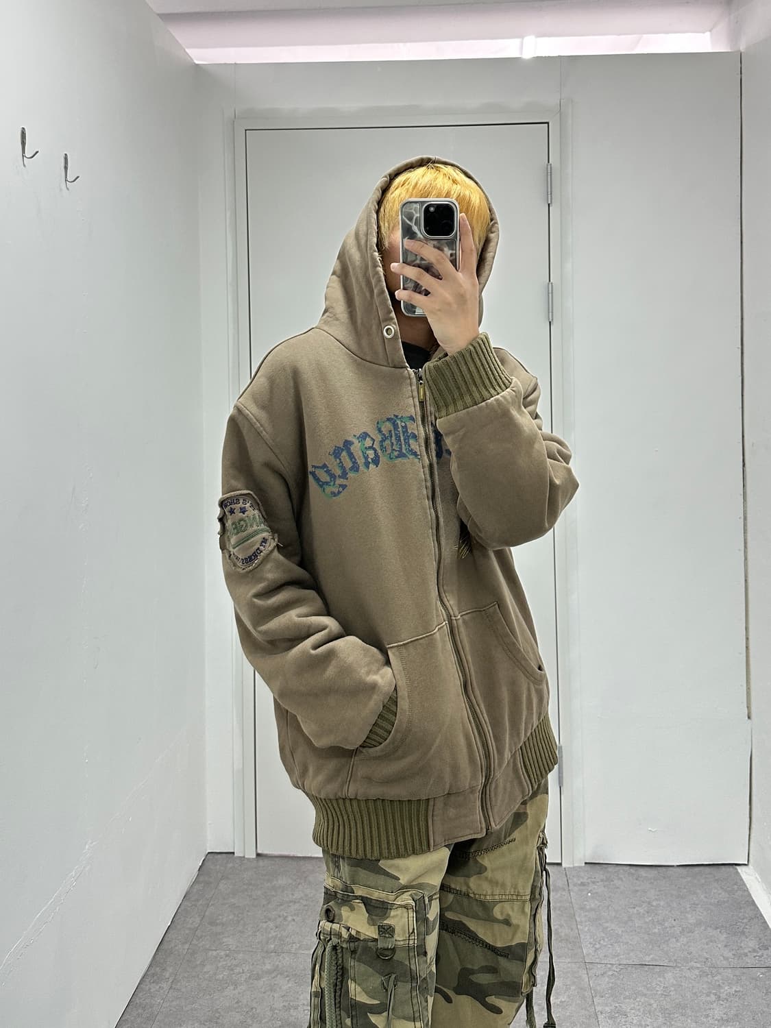 BANG BANG gothic eagle printing fur hood 상품이미지6