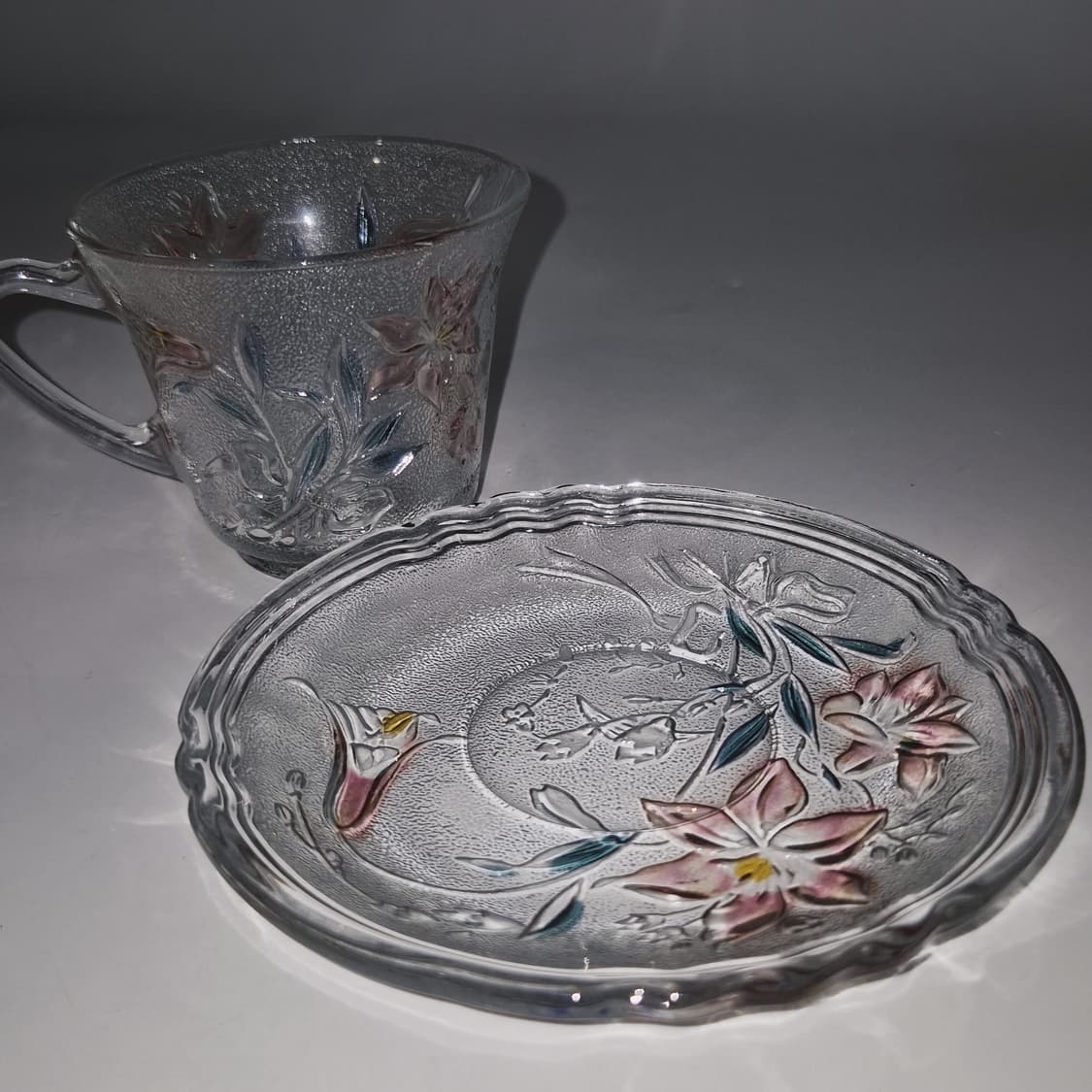 80s 카메이 마블 컬러 난초 컵&소서 1세트 상품이미지7