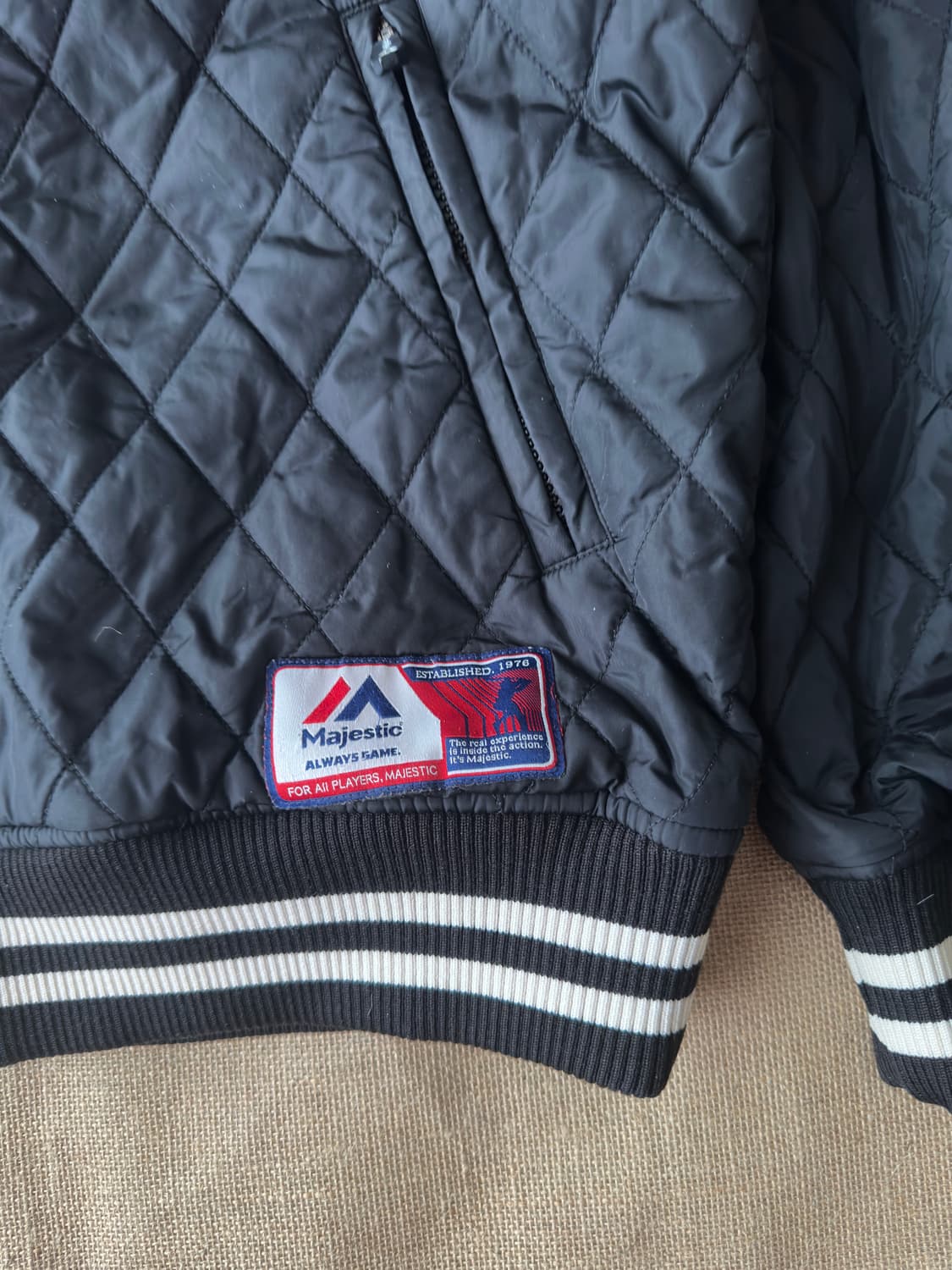 Majestic 블랙 퀼팅 점퍼 L(100) 상품이미지4