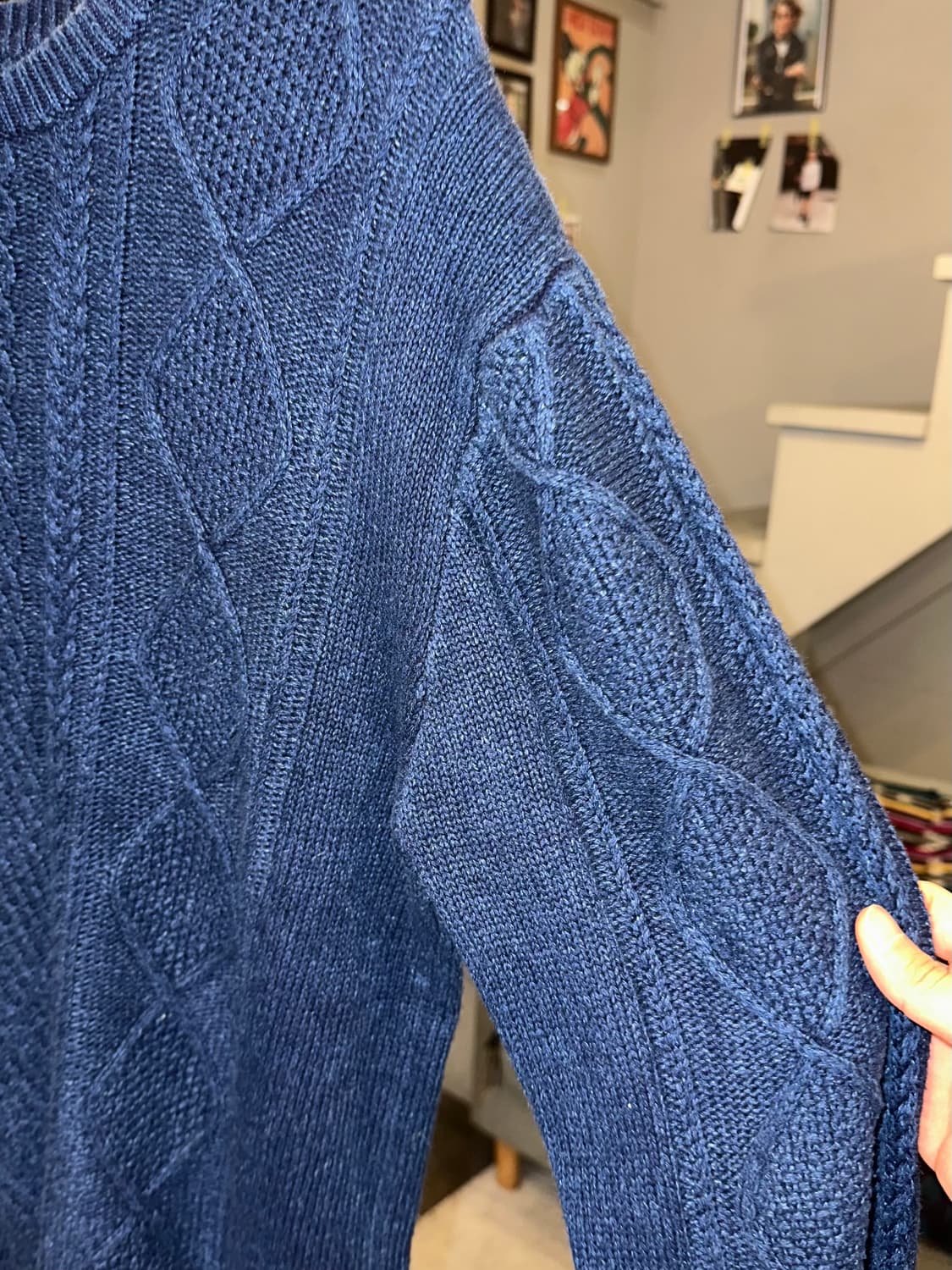 Blue Blue Japan indigo cable pocket knit 상품이미지5