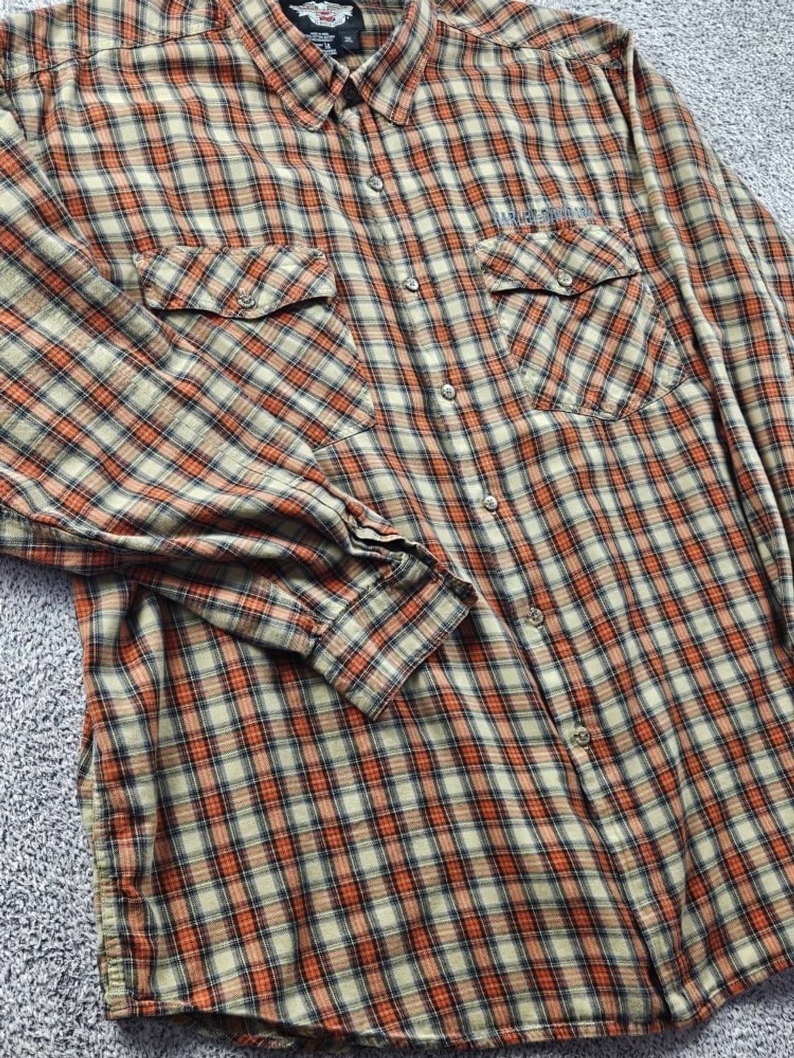 할리데이비슨 체크 패턴 포켓 바이커 셔츠 ( 3XL ) / 11111 상품이미지6