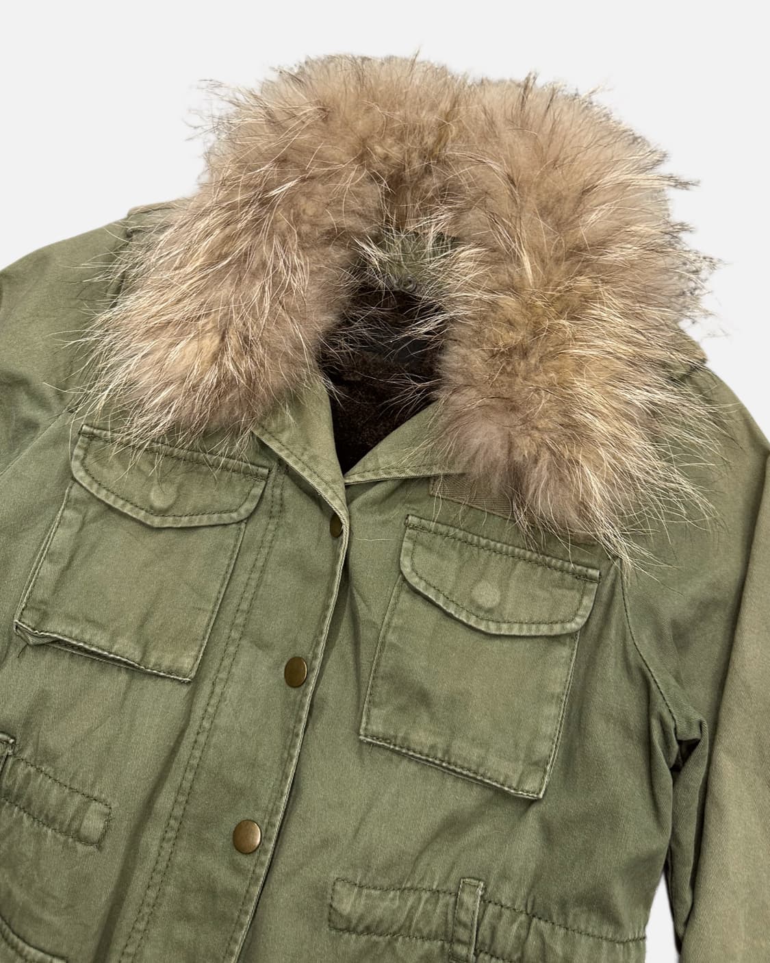 fur collar military jacket 상품이미지3