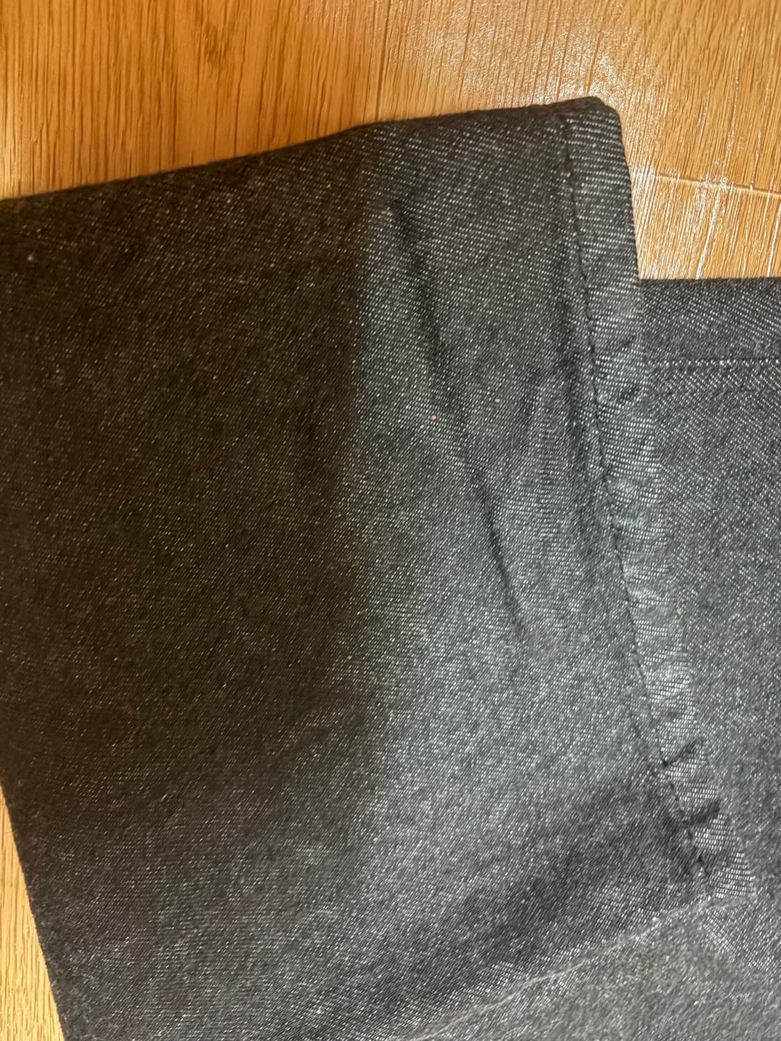 유스 wide denim pants washed black S사이즈 상품이미지5