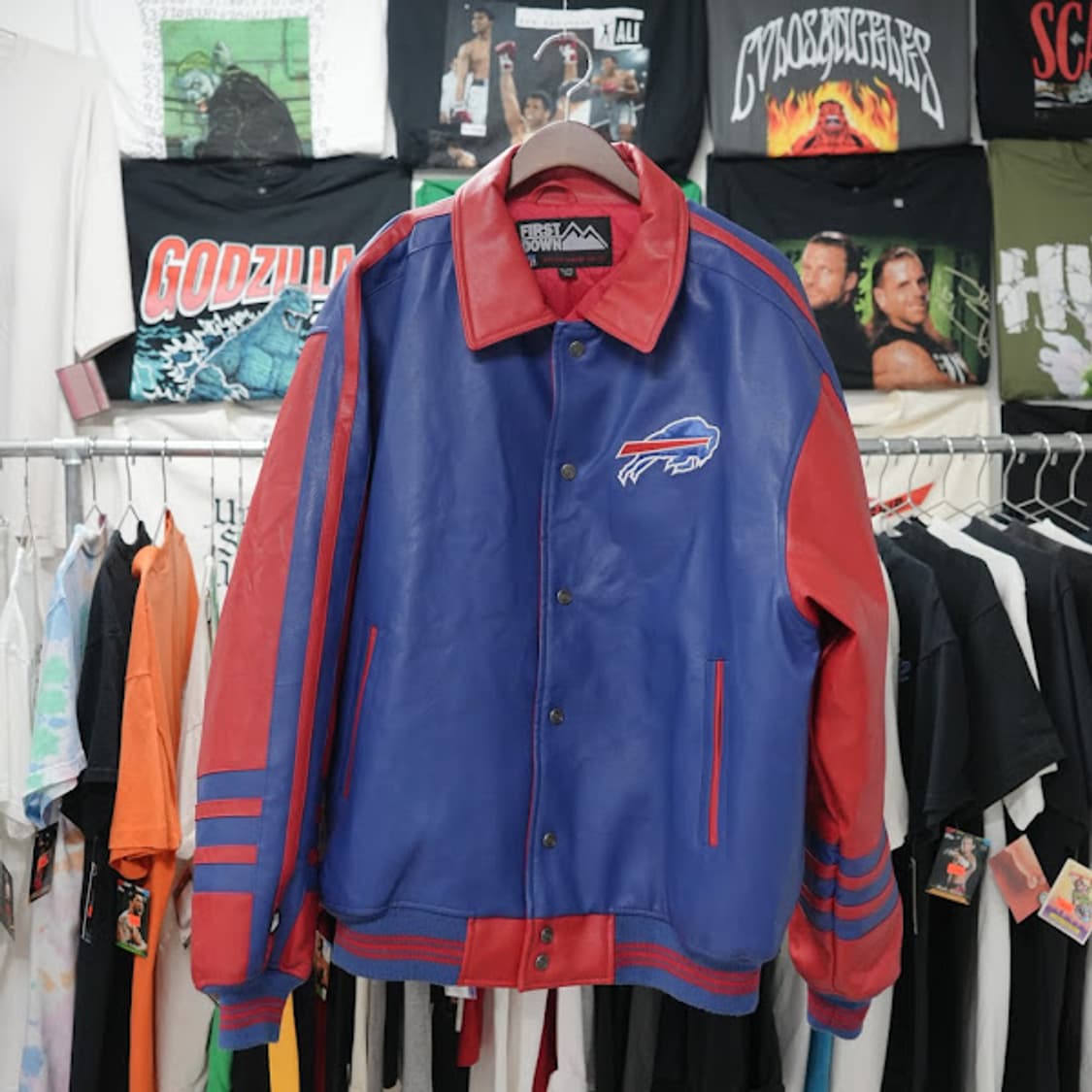 1992년 빈티지 Buffalo Bulls 가죽 재킷 상품이미지2