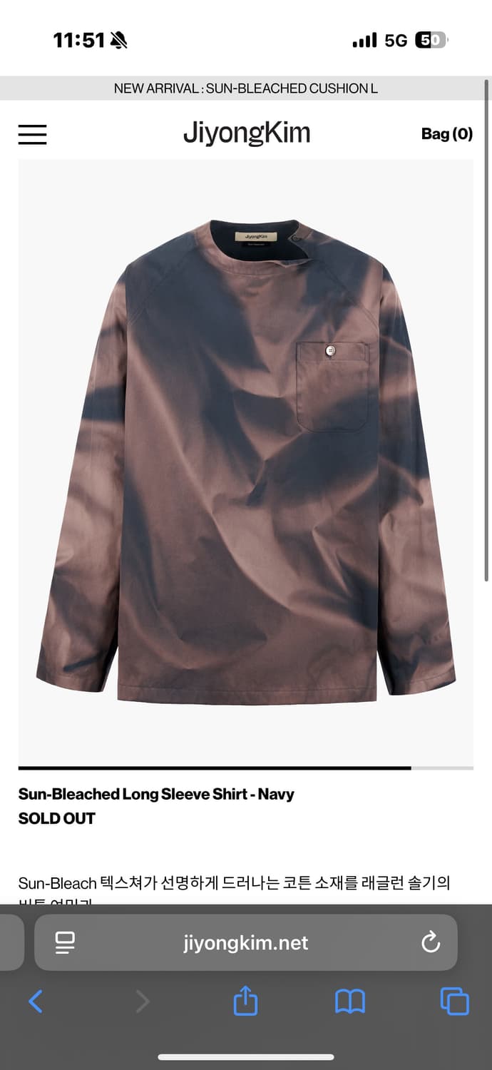 jiyong kim sun-bleached long sleeve  상품이미지1