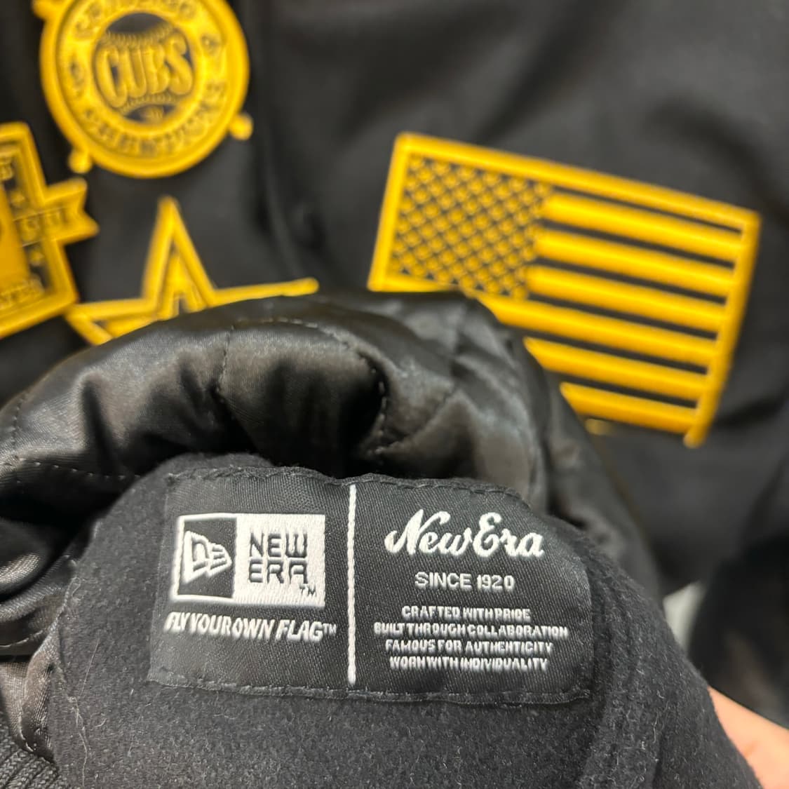 뉴에라 쿠퍼스 타운 컬랙션 블랙 레더 울 바시티 자켓 L 상품이미지7