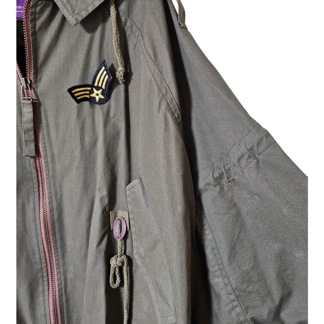 EVER AFTER 카키 야상 점퍼 FREE | 후드·카라 벨크로 간절기 상품이미지8