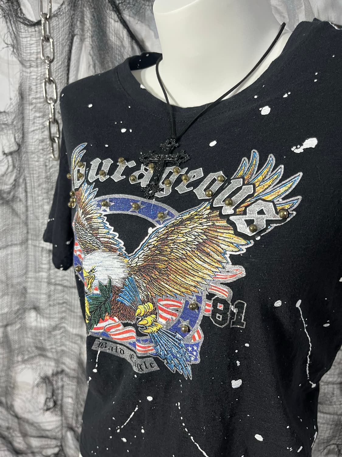 Rock eagle stud printing top 상품이미지6
