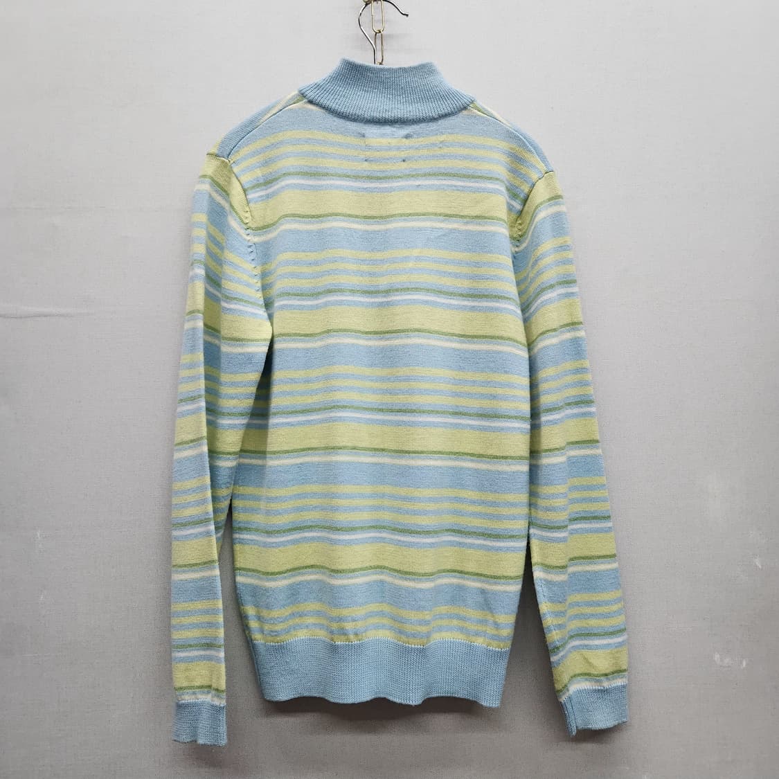 올드스쿨 아디다스 멀티컬러 스트라이프 니트 반집업 S~M 상품이미지4