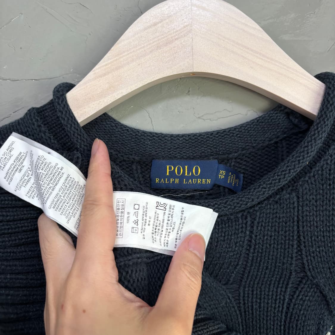 폴로 랄프로렌 꽈배기 니트 네이비 상품이미지3