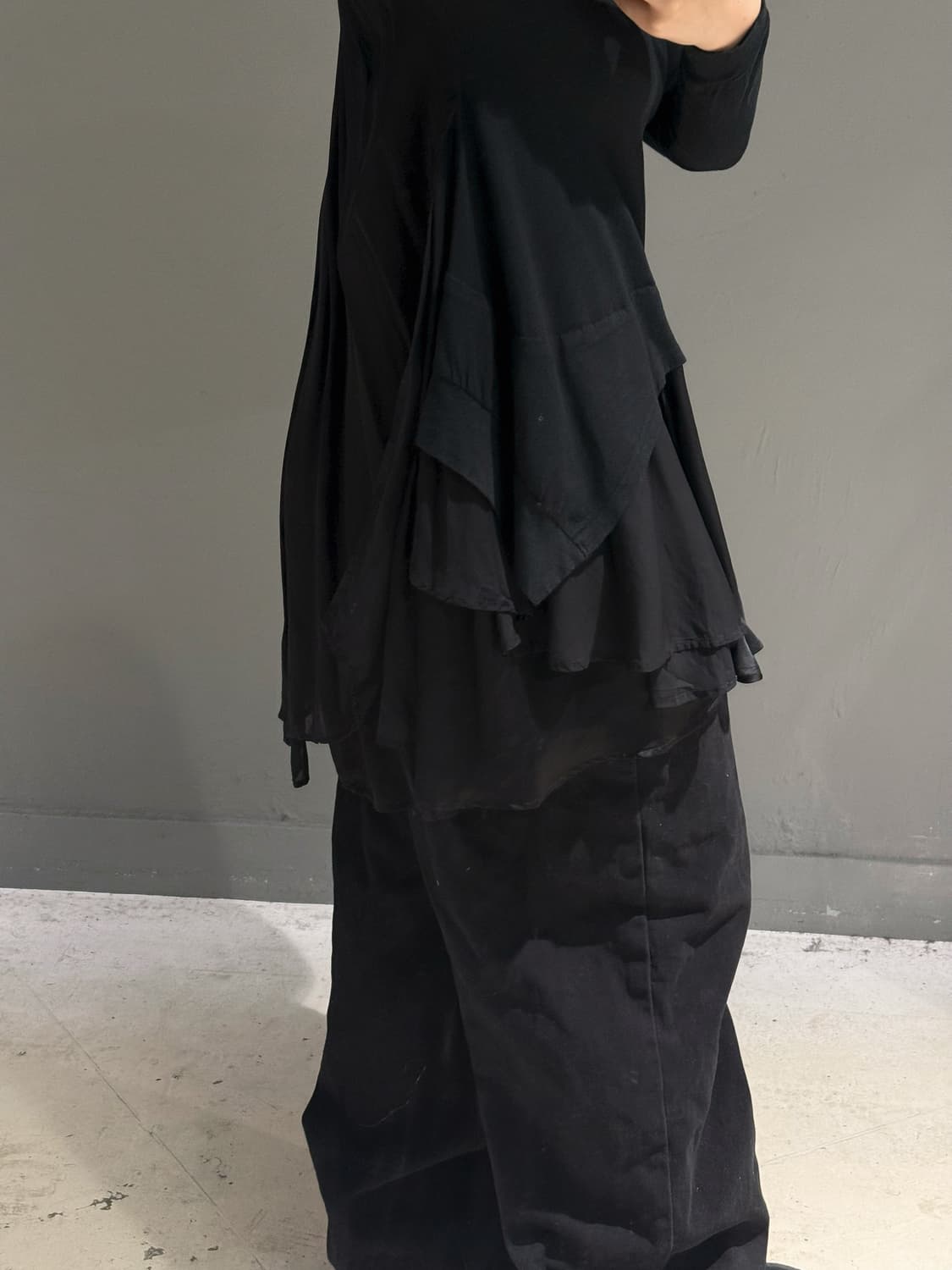 Gomme layered detail long sleeve  상품이미지3