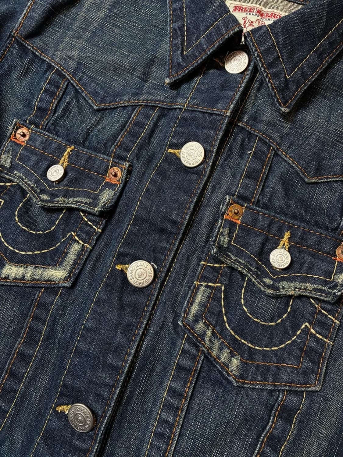 트루릴리젼 Y2K 스티치 포인트 크롭 데님 자켓 PN9132 상품이미지3