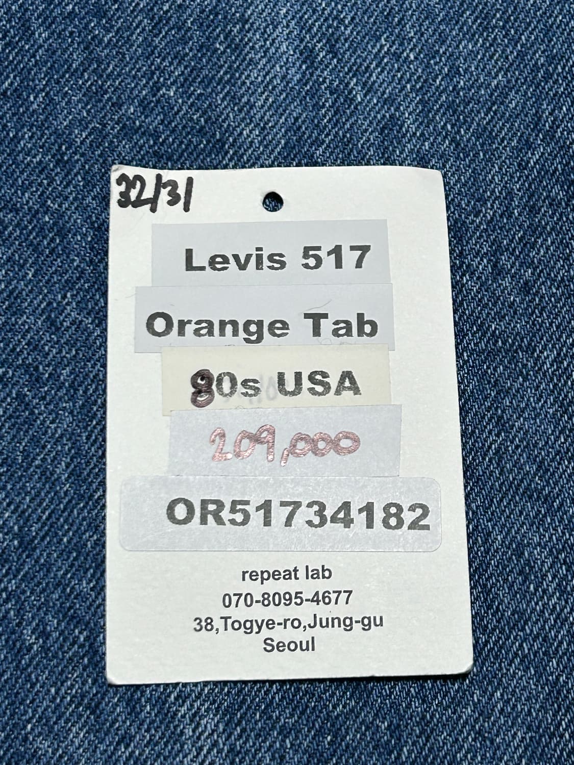 리바이스 517 80s 32인치 오렌지탭 USA 상품이미지5