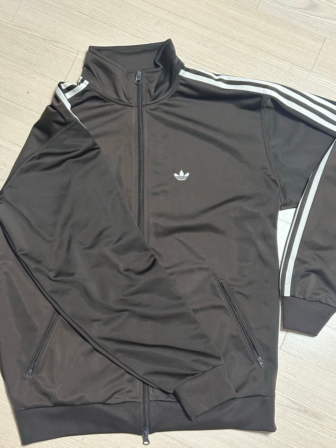 아디다스 다크브라운 트랙 자켓 브라운 져지 S 상품이미지3