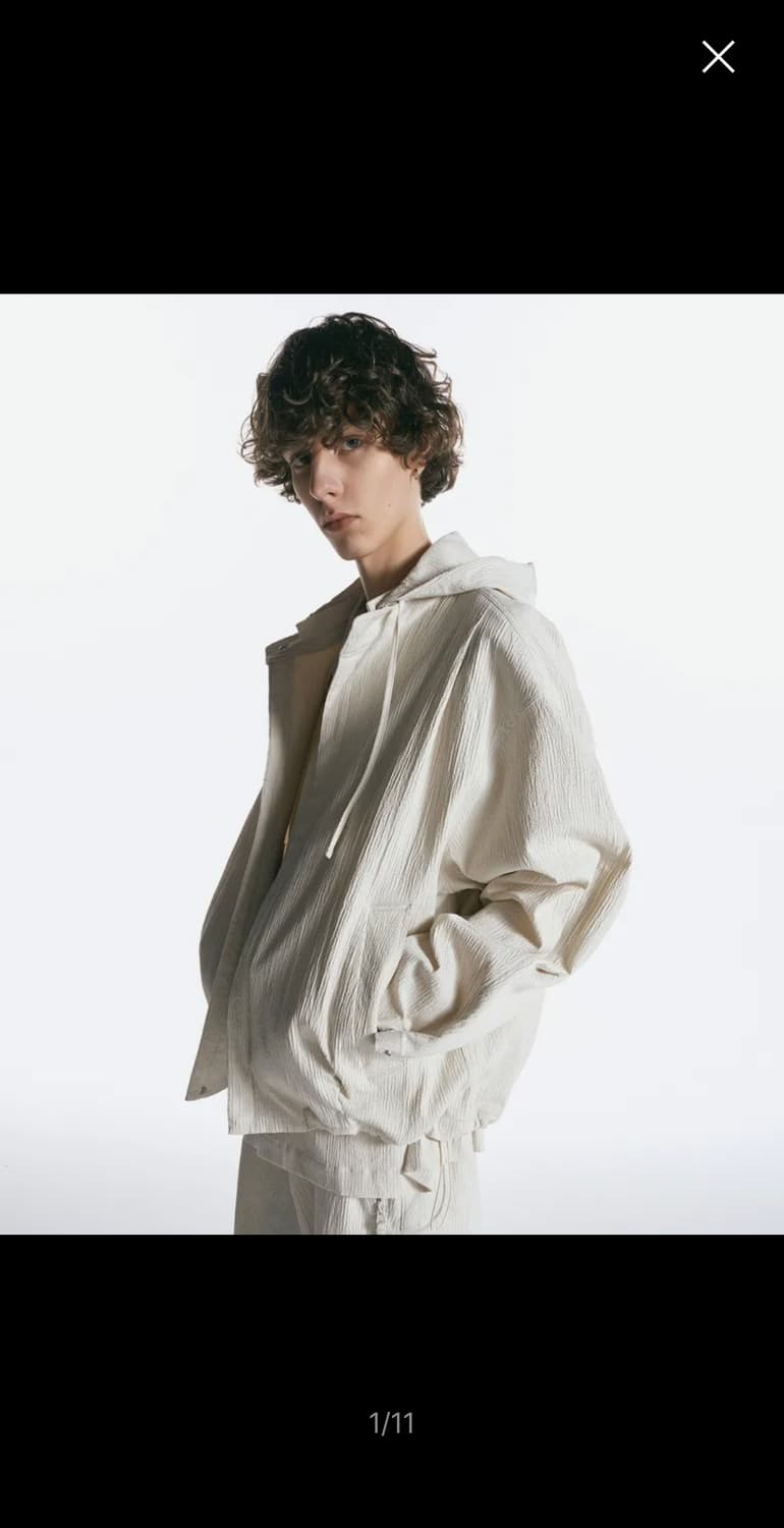 인사일런스 디테처블 후드 자켓 ECRU M사이즈 상품이미지2