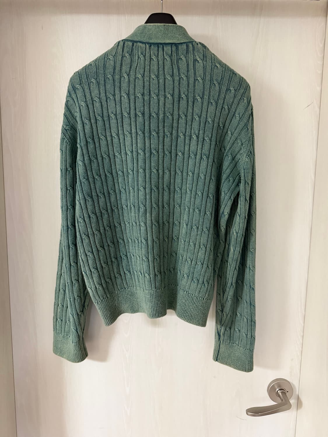 세터 파로 오버 사이즈 케이블 가디건 클래식 그린 m 상품이미지2