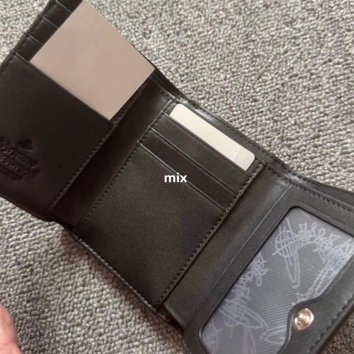 비비안웨스트우드 아카이브 블랙 은장 orb로고 레더 반지갑(새상품) 상품이미지5