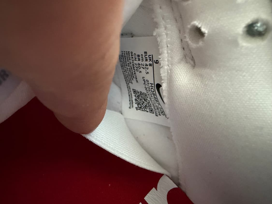 나이키x슈프림 SB 덩크 로우 화이트 270 상품이미지6