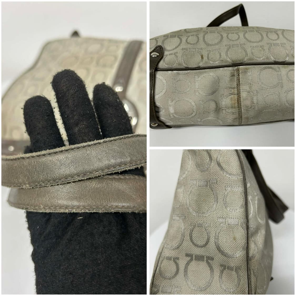 살바토레 페라가모 간치니 자가드 토트백 숄더백 상품이미지8