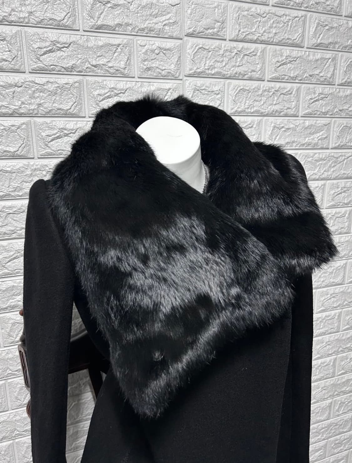 헬무트랭 래빗 퍼 하이넥 코트 상품이미지7