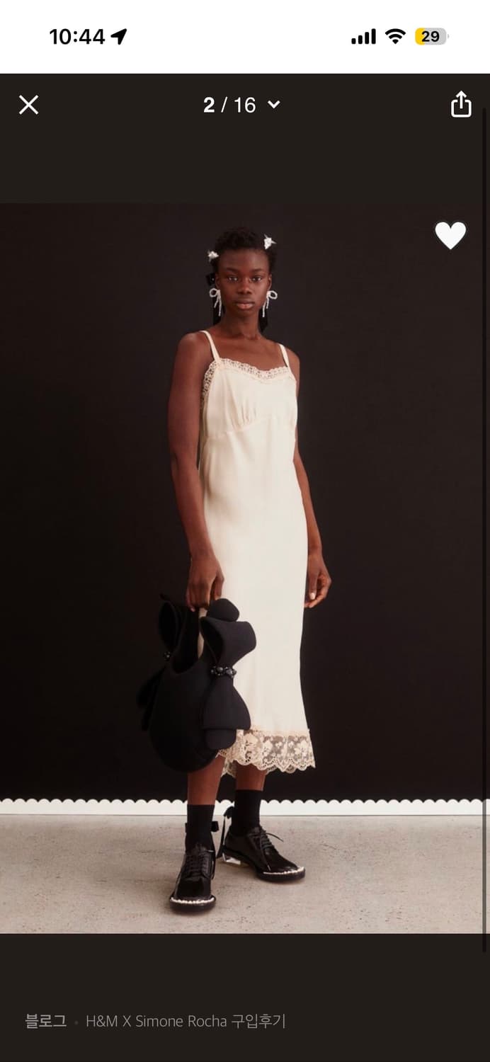 시몬로샤 h&m 레이스 슬립드레스 새상품 상품이미지2