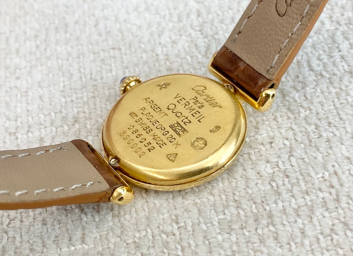 까르띠에 머스트 꼴리제드 24mm 쿼츠 여성용 금장 실버 상품이미지9