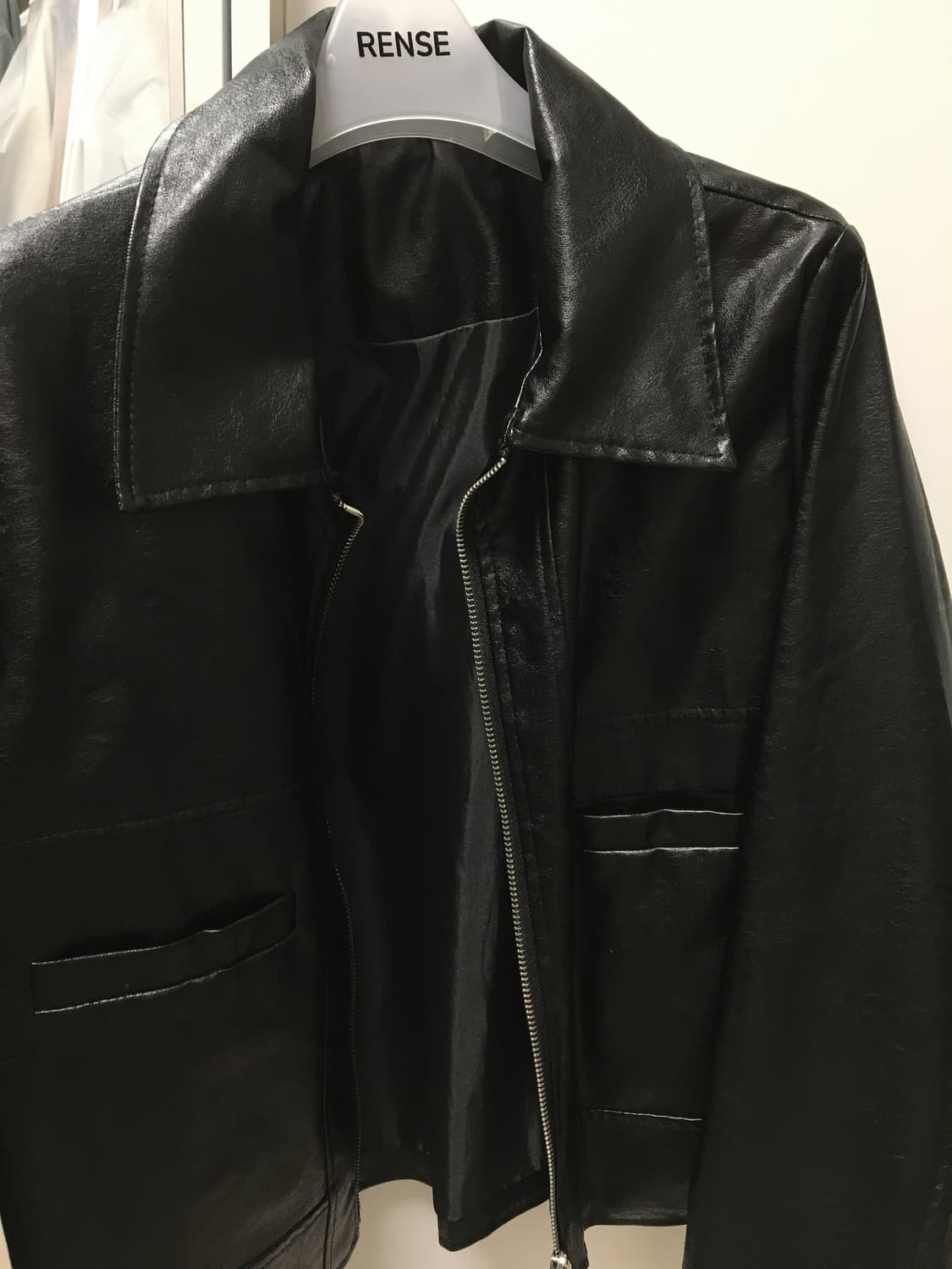 빈티지 레더 자켓 블랙 상품이미지4