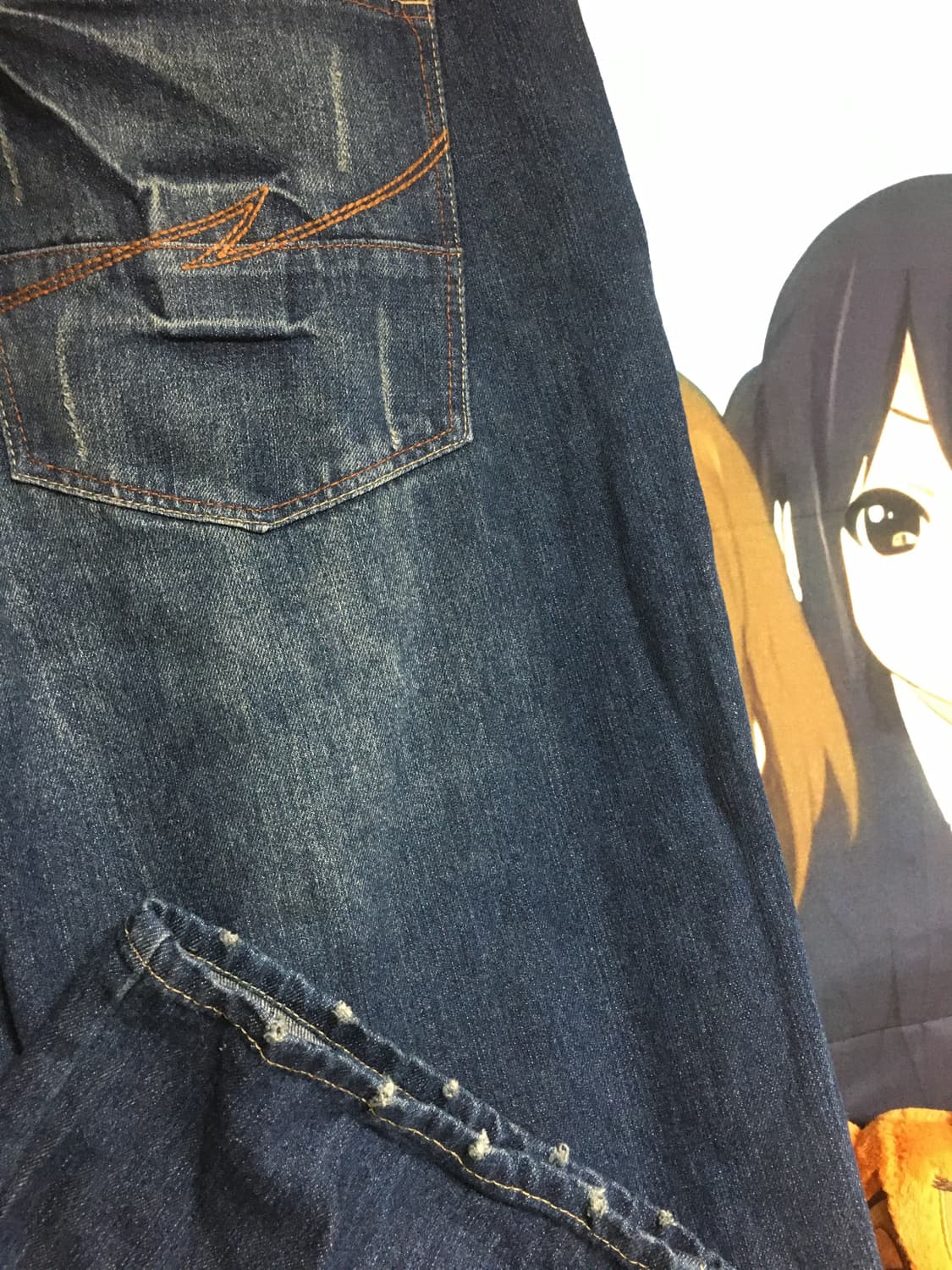 (Vin)디엠빈티지 진청 캣워싱 워시드 데님팬츠 상품이미지3