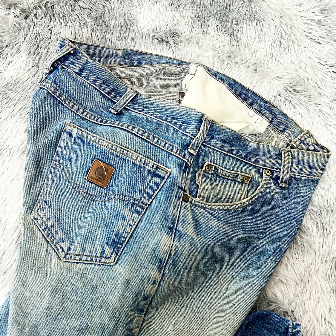 칼하트 워크 와이드 데님 팬츠 상품이미지4