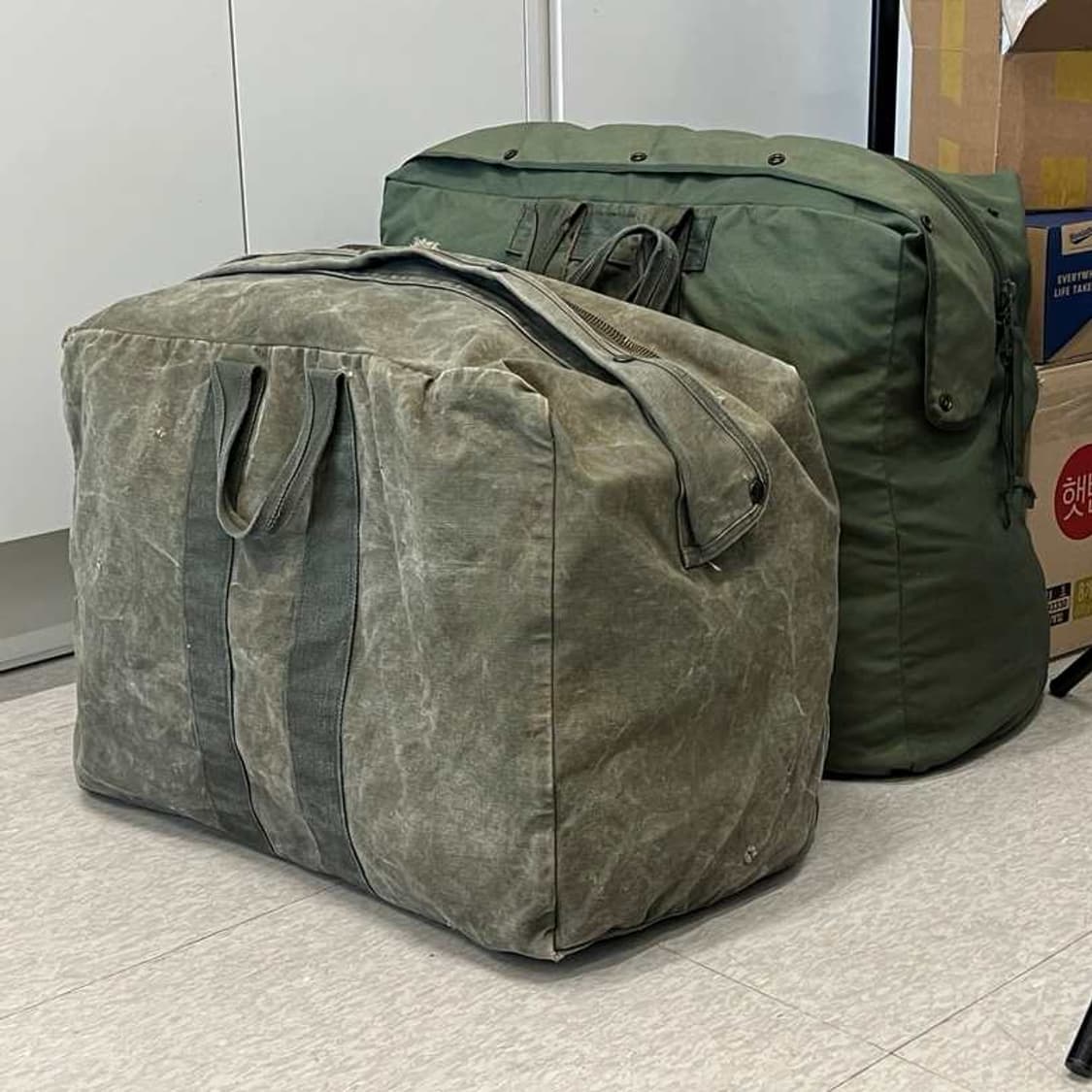 미군 오리지널 조종사 캔버스 키트백 S139 상품이미지9