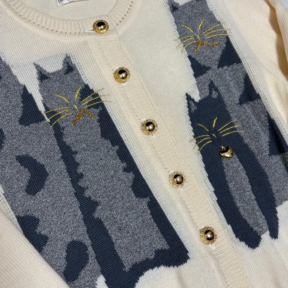 [일본빈티지] 고양이 울 니트 가디건 상품이미지2