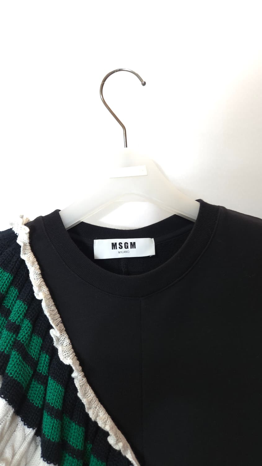 MSGM 엠에스지엠 프릴 니트 블랙 긴팔 티셔츠 44~66 상품이미지3
